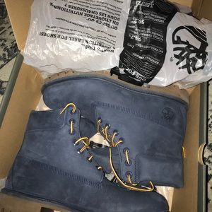 Size 10.5 Premium 6’ Blue Timberlands
